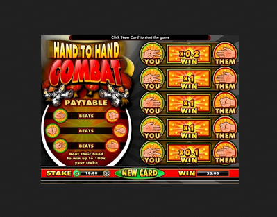 Playing Hand to Hand Combat Scratch Card